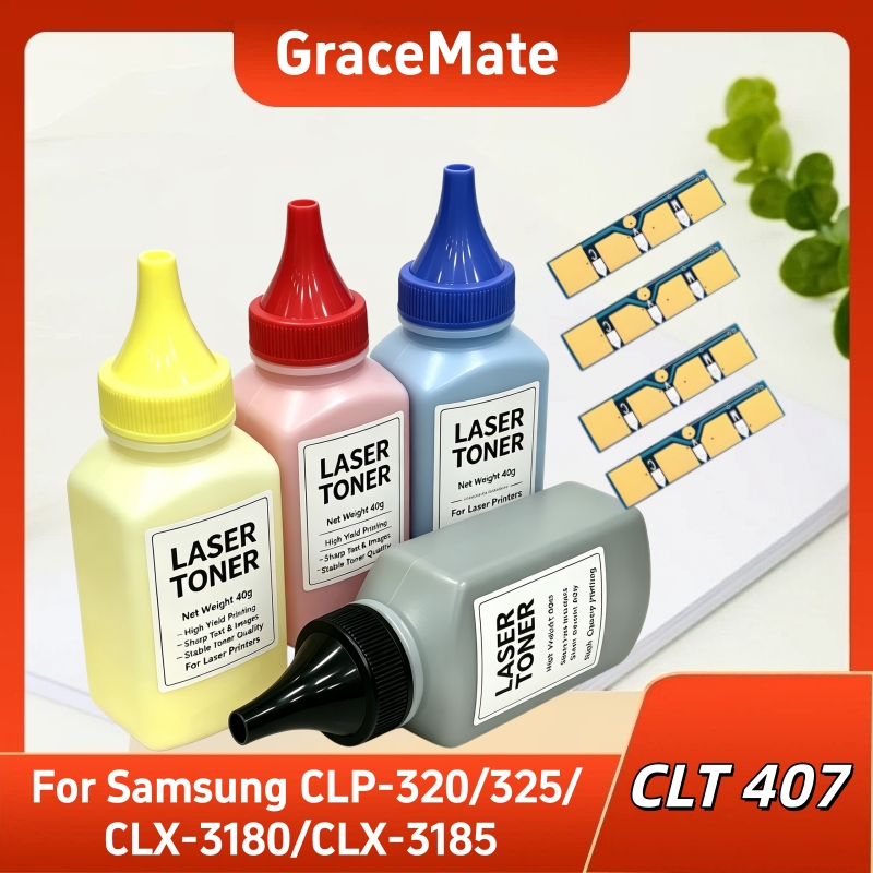 Laser Toner Powder - Bubuk chip toner CLT-407 untuk kartrid