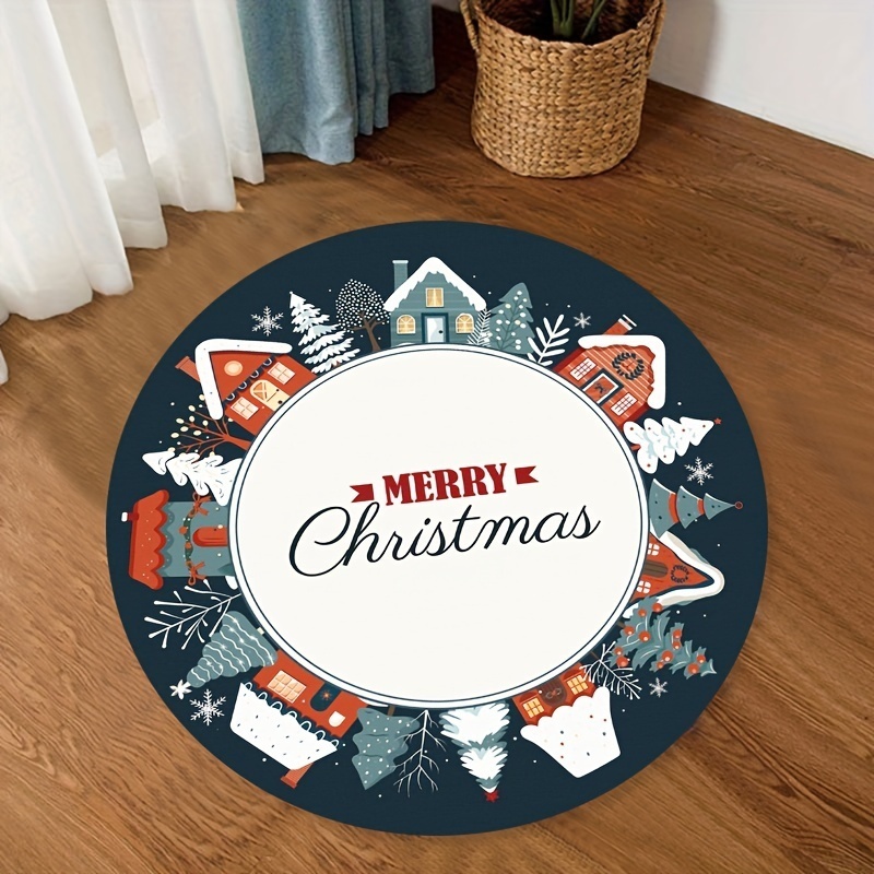 Commercial Printing House - Karpet Bulat Desain Desa Musim Dingin