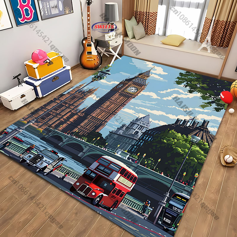 Commercial Printing London - Gratis ongkir! Karpet bermotif Big Ben