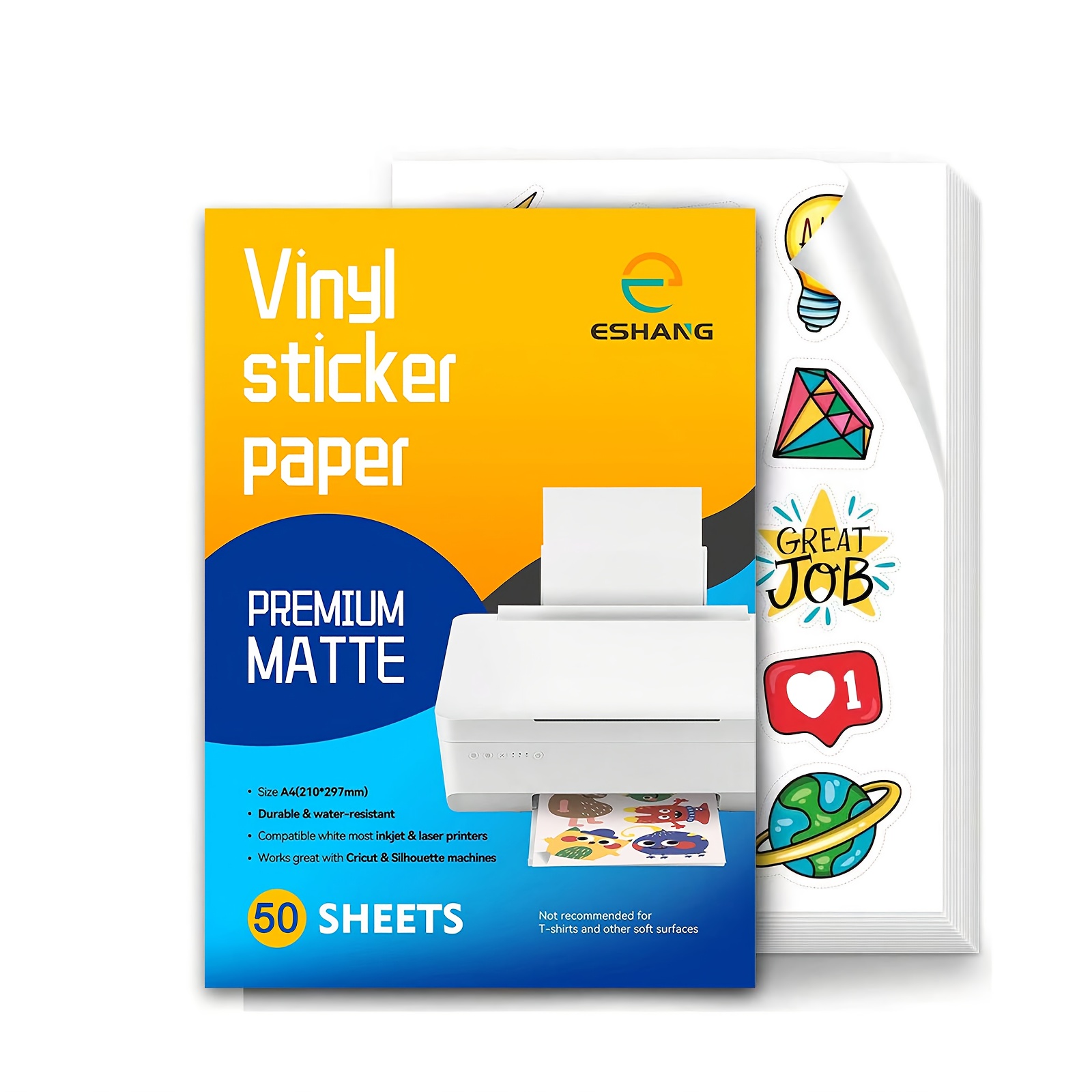 Commercial Vinyl Printing - 50 Lembar Kertas Stiker Vinyl PET