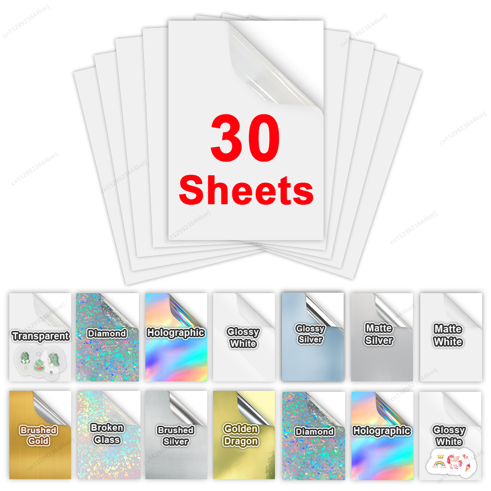 Commercial Vinyl Printing - 30 lembar kertas stiker vinil cetak