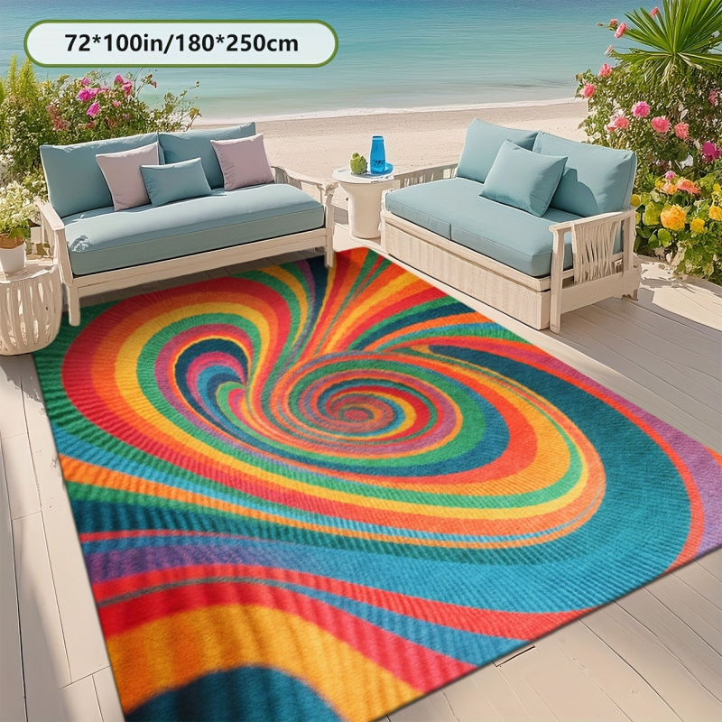 Commercial Printing House - VIKAMA Karpet Luar Ruangan Motif Pelangi,