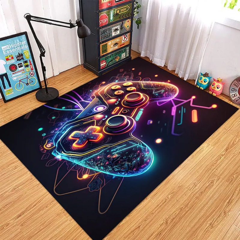Commercial Printing Usa - Karpet Area Controller Game Neon Glow,