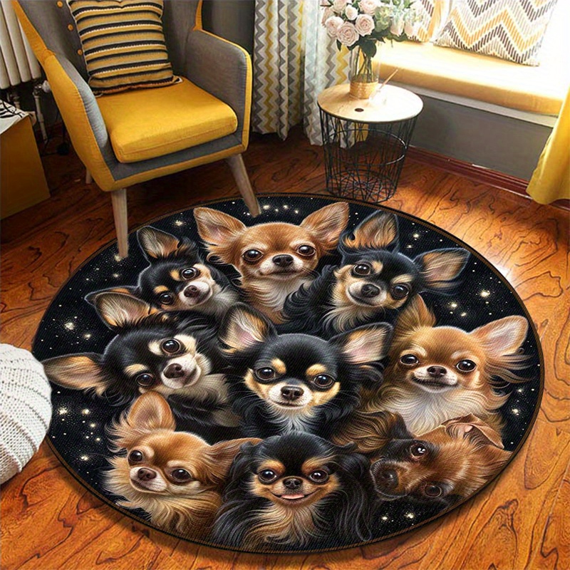 Karpet Bulat Bermotif Chihuahu - Commercial Printing House ulasan dan harga