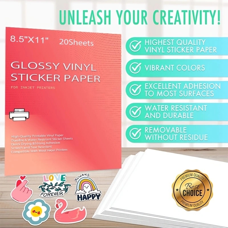 Kertas Stiker vinil dapat dice - Commercial Vinyl Printing ulasan dan harga