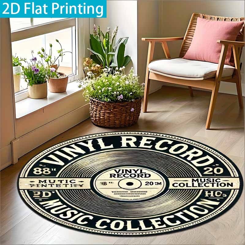 Karpet Bulat Vinyl Hitam Beige - Commercial Vinyl Printing ulasan dan harga