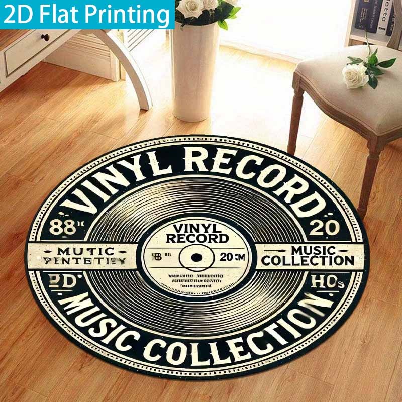 Karpet Bulat Vinyl Hitam Beige - Commercial Vinyl Printing ulasan dan harga