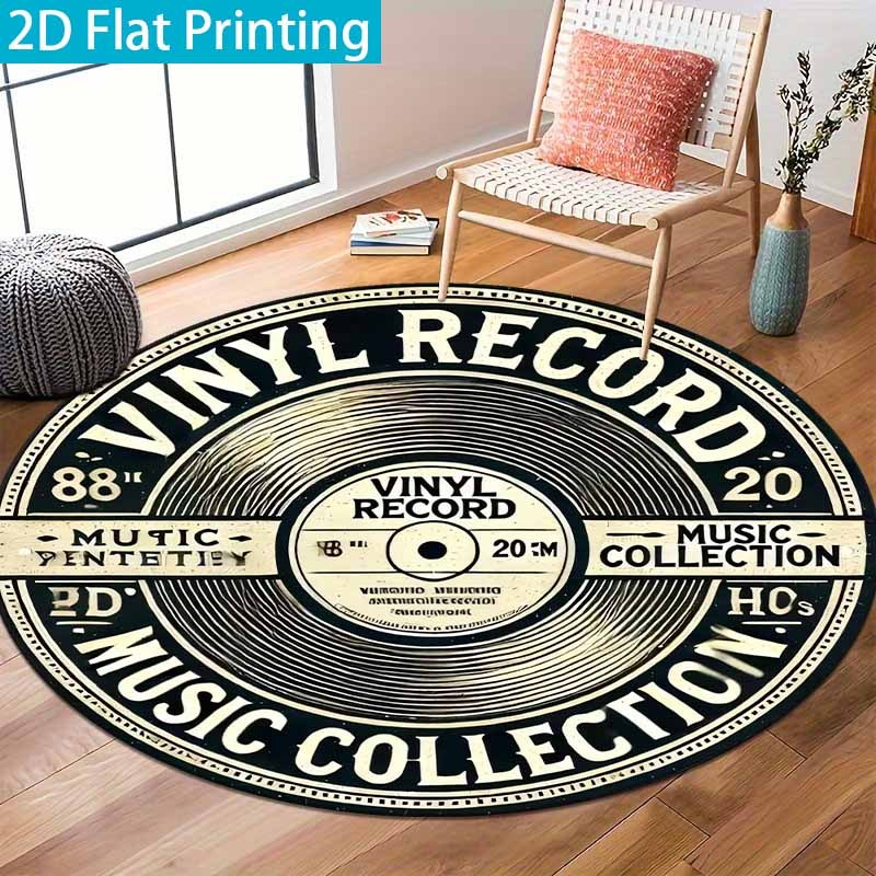 Karpet Bulat Vinyl Hitam Beige - Commercial Vinyl Printing ulasan dan harga
